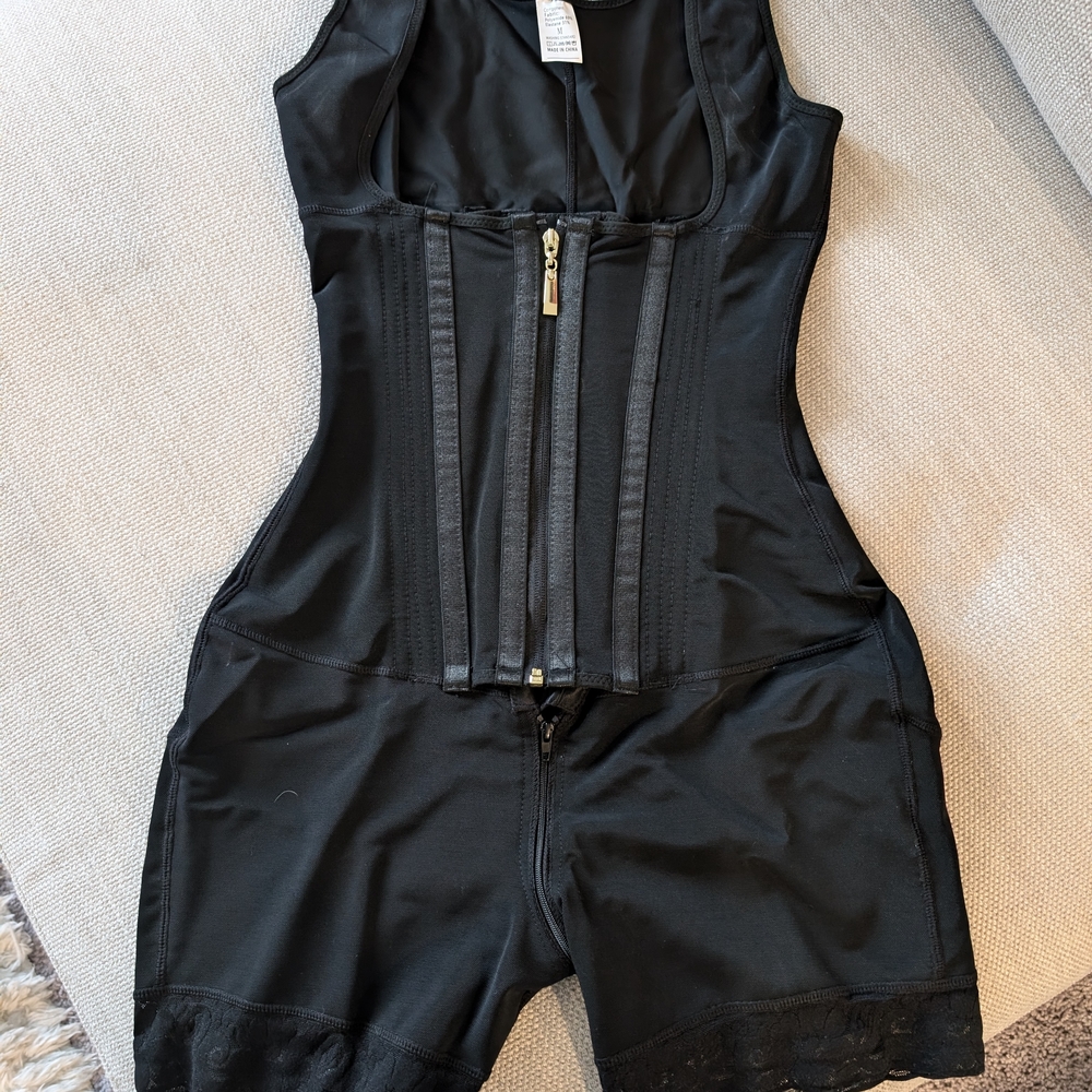 Black Post Surgery Tummy Tuck Compression Garment